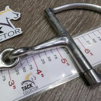 Thin French Link Hunter D Ring Bit, center bar *gc, dirty, scale, stains, residue, scuffs, scratches
