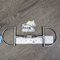 Thin French Link Hunter D Ring Bit, center bar *gc, dirty, scale, stains, residue, scuffs, scratches

