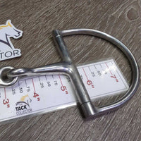 Thin French Link Hunter D Ring Bit, center bar *gc, dirty, scale, stains, residue, scuffs, scratches
