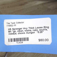 Hvy Thick Loose Ring Bit *gc, clean, stains, rubs, scuffs, residue, chews
