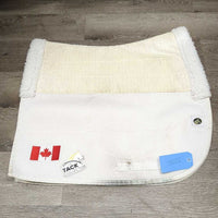 Non Slip Top & Bottom Dressage Saddle Pad, Canada Flag, fleece *gc, dingy/stains, clean
