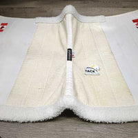 Non Slip Top & Bottom Dressage Saddle Pad, Canada Flag, fleece *gc, dingy/stains, clean
