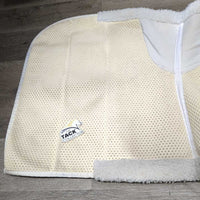 Non Slip Top & Bottom Dressage Saddle Pad, Canada Flag, fleece *gc, dingy/stains, clean
