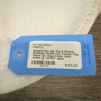 Non Slip Top & Bottom Dressage Saddle Pad, Canada Flag, fleece *gc, dingy/stains, clean
