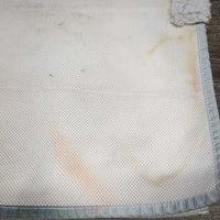 Non Slip Dressage Saddle Pad, fleece lined top *gc, clean, stains, puckered lining, clumpy, dingy, loose lining, hair, rubs, pills
