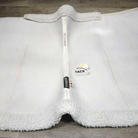 Non Slip Dressage Saddle Pad, fleece lined top *gc, clean, stains, puckered lining, clumpy, dingy, loose lining, hair, rubs, pills, marker, older
