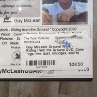 Guy McLean: Ground Work - Riding from the Ground DVD, Case *vgc, mnr dust, smudges, scuffs
