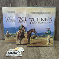 7 Clinics with Buck Brannaman 3 DVD Set, Plastic Case *gc, dirty, film, scuffs

