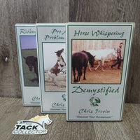 Chris Irwin - Discover Your Horsepower 3 VHS Set, Plastic Case *xc, clean, chipped edges, peeling labels, works?, marker
