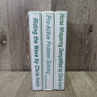 Chris Irwin - Discover Your Horsepower 3 VHS Set, Plastic Case *xc, clean, chipped edges, peeling labels, works?, marker
