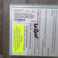 Chris Irwin - Discover Your Horsepower 3 VHS Set, Plastic Case *xc, clean, chipped edges, peeling labels, works?, marker
