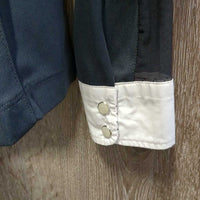 LS Sun Show Shirt, 1/4 Snap Up, Snap Collar, Mesh Sleeves *vgc, puckered collar & cuffs
