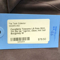 LS Polo Shirt, 1/4 Zip Up *vgc/xc, clean, mnr hair
