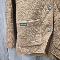 Hvy Quilt Fleece Lined Jacket, Snaps *vgc, older? mnr puckers, hairy lining
