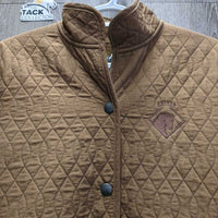 Hvy Quilt Fleece Lined Jacket, Snaps *vgc, older? mnr puckers, hairy lining
