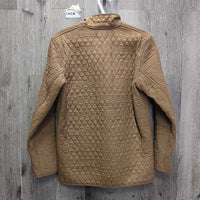 Hvy Quilt Fleece Lined Jacket, Snaps *vgc, older? mnr puckers, hairy lining
