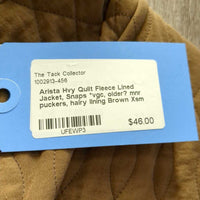 Hvy Quilt Fleece Lined Jacket, Snaps *vgc, older? mnr puckers, hairy lining
