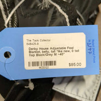 Adjustable Foal Blanket, belly, tail *like new, 0 tail flap

