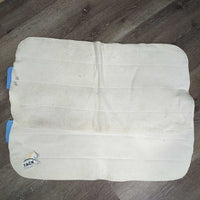 Pr Fleece No Bow Leg Quilts *gc/fair, mismatch?, clean, dingy, thin, mnr hair, creases, pilly, threads
