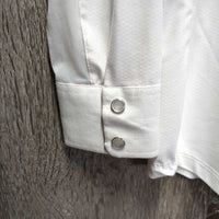 LS Sun Show Shirt, 1/3 Snap Up, Snap Collar, Mesh Sleeves *vgc/xc, mnr collar crinkles, stains & seam puckers
