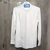 LS Sun Show Shirt, 1/3 Snap Up, Snap Collar, Mesh Sleeves *vgc/xc, mnr collar crinkles, stains & seam puckers
