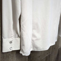 LS Sun Show Shirt, 1/3 Snap Up, Snap Collar, Mesh Sleeves *vgc/xc, mnr collar crinkles, stains & seam puckers
