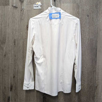 LS Sun Show Shirt, 1/3 Snap Up, Snap Collar, Mesh Sleeves *gc, cuff & collar puckers & crinkles, rubs, snags, pills, discolored sleeves, dingy?
