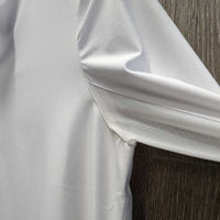 LS Sun Show Shirt, 1/3 Snap Up, Snap Collar, Mesh Sleeves *vgc/gc, cuff & collar puckers, mnr snags, dingy?
