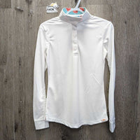 LS Show Sun Shirt, 1/4 Snap Up, Mesh Sleeves, tags *new
