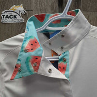 LS Show Sun Shirt, 1/4 Snap Up, Mesh Sleeves, tags *new

