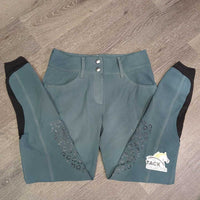 Euroseat Breeches *gc/fair, pulled seams, popped & undone stitching, stains, cracked & dry stickies
