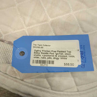 Friction Free Padded Top Baby Saddle Pad *gc/fair, clean, stains, v.puckered & creased, folds, older, rubs, pills, dingy
