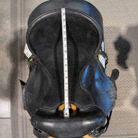 15" *adj- set 6" W/XW Endurance Saddle, Stirrups, 2 Hobble Straps, Mohair Girth, Equimeasure Form, Paperwork, Serial #3561 *adjustable to straight/specific horse at Synergist Saddles
