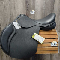 17.5 MW *5" Black Country Wexford All Purpose Saddle, 2 Billet Guards, Black Country Black Cover, Lg Front Blocks, Rear Gusset Panels, Wool Flocking, Flaps: 15"L x x14.5"W Serial #: 35644
