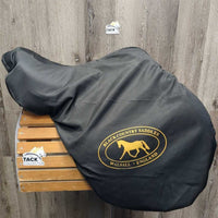 17.5 MW *5" Black Country Wexford All Purpose Saddle, 2 Billet Guards, Black Country Black Cover, Lg Front Blocks, Rear Gusset Panels, Wool Flocking, Flaps: 15"L x x14.5"W Serial #: 35644
