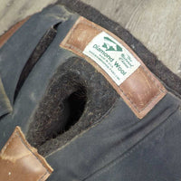 Shimmable Felt Round Endurance Saddle Pad, cut out, x6 1/3" shims *gc, dirt, residue, hairy, rubs, scuffs, stains, scratches
