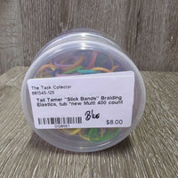 "Slick Bands" Braiding Elastics, tub *new
