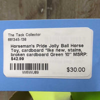 Jolly Ball Horse Toy, cardboard *like new, stains, broken cardboard
