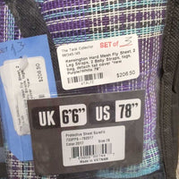 Hard Mesh Fly Sheet, 2 Leg Straps, 2 Belly Straps, tags, bag, detach tail cover *new
