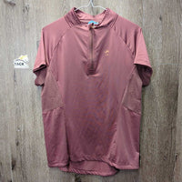 SS Shirt, 1/4 zip Up *gc, snags, runs, pits, threads
