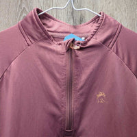 SS Shirt, 1/4 zip Up *gc, snags, runs, pits, threads
