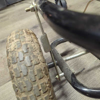 Folding Muck Bucket Cart *NO Bucket, gc, scrapes, rubs, rusty, peeling, scratches, dirty, v.good tires
