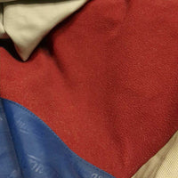Rain Sheet, fleece lined, detach neck *gc, repairs, hair, clean, hairy, threads, peeling, faded, stains, sm holes, mnr wpf
