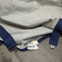 Rain Sheet, fleece lined, detach neck *gc, repairs, hair, clean, hairy, threads, peeling, faded, stains, sm holes, mnr wpf
