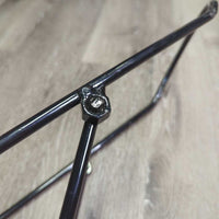 Folding Metal Wire Stall Saddle Rack *vgc, clean, chipped paint, mnr rust, scuffs, bubbles
