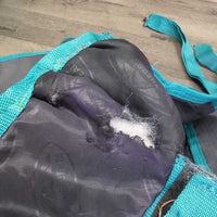 Med Winter Blanket, detach neck, 2 legs *gc, clean & dirty, snags, v.faded, 0 Wpf, scratches, slices, sm holes, older, lining rips

