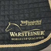 Quilt Jumper Saddle Pad, Piping "ThunderBird" *gc, clean, hairy, sparkley, faded, rubs, curled edges
