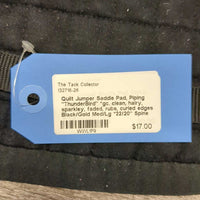 Quilt Jumper Saddle Pad, Piping "ThunderBird" *gc, clean, hairy, sparkley, faded, rubs, curled edges
