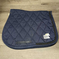 Quilt Jumper Saddle Pad, Bling Piping *gc, clean, hairy, sparkley, v.puckered, faded & rubbed edges
