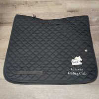 Quilt Dressage Saddle Pad "Kelowna Riding Club" *xc/vgc, clean, hairy, sparkley, mnr residue

